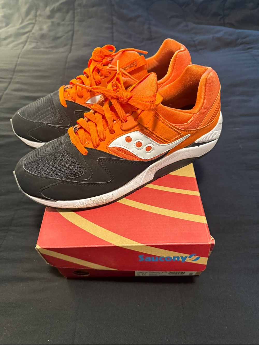 Saucony Grid 9000 Black/Orange Men’s Size 10.5